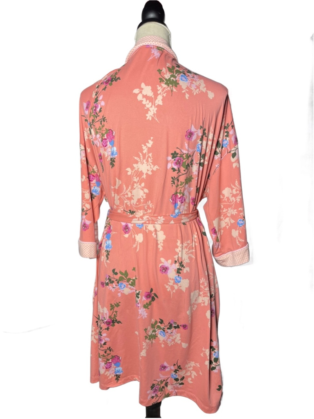 JoySpun Coral Floral Tie-Waist Lightweight Robe - Intimates & Sleepwear - Large - Picture 5 of 11